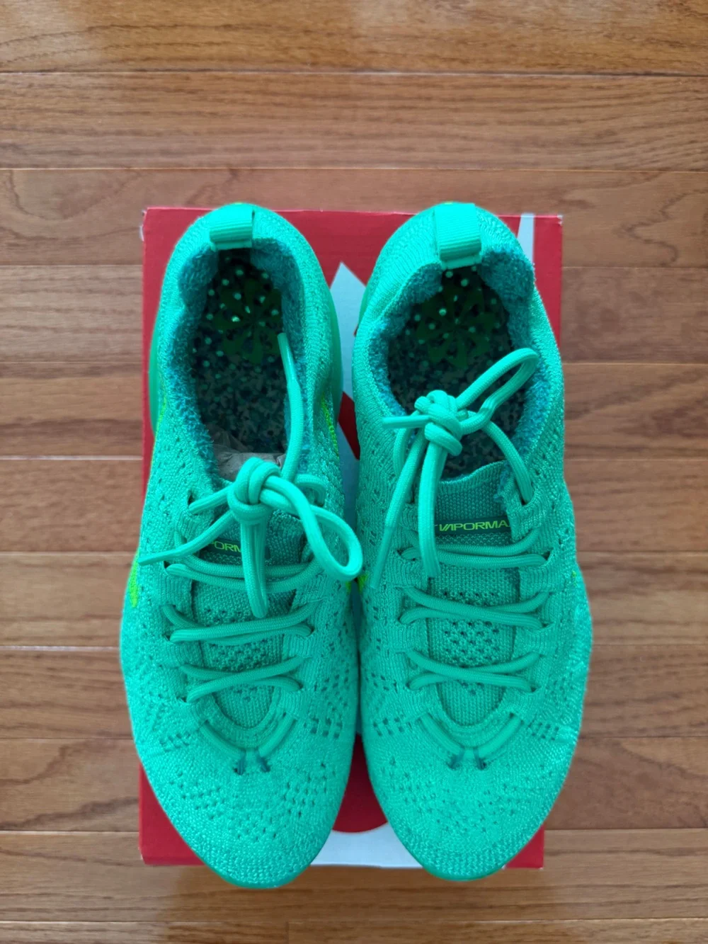 Nike Air Vapormax 2023 Flyknit W8 / M6.5 Green Shock sneakers - Picture 5 of 5